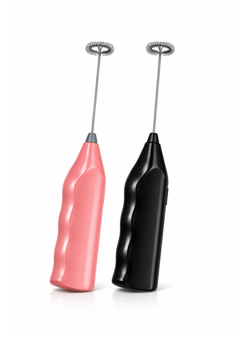 فيندكس جهاز كهربائي محمول لصنع رغوة الحليب - قطعتان - جهاز قوي لصنع رغوة القهوة والحليب للكابتشينو واللاتيه والشوكولاتة الساخنة - مضرب من الفولاذ المقاوم للصدأ، خفيف الوزن وسهل الاستخدام - Image 1